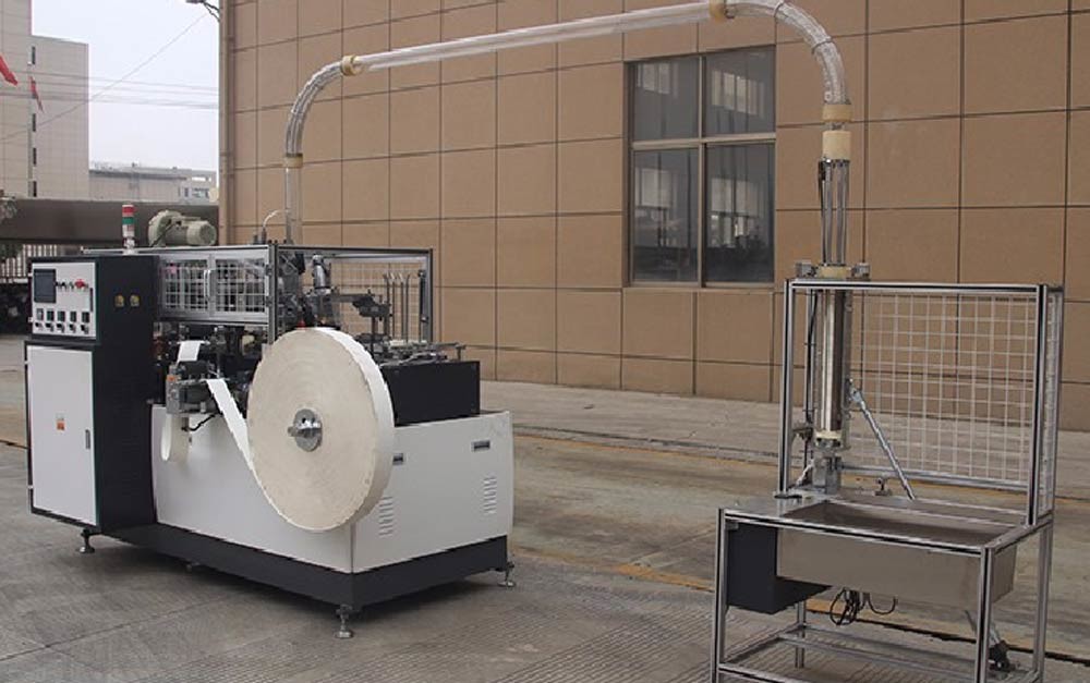 customized sizes 4KW 50HZ High Speed Fully Automatic Disposable Paper Cup Making Machine