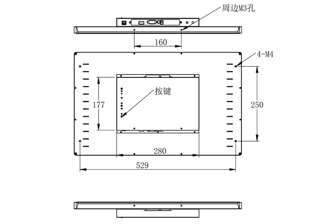 23.8-Inch Windows Touch Embedded Screen for Digital Signage, Interactive Whiteboards, Restaurant Tabletop Ordering, and Security Monitoring