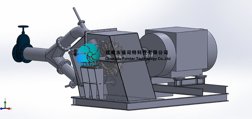 In Line Industrial Water Turbine Generator Hydropower Hydraulic Turbine 500kw On Grid