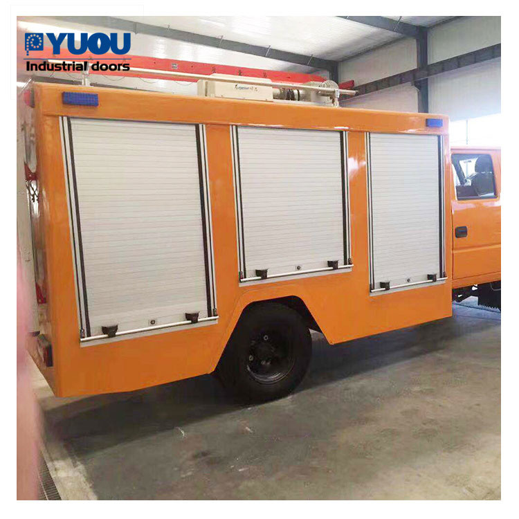 Customized Aluminum Roll Up Doors Shutter Vertical Polyurethane Foam For Fire Engine