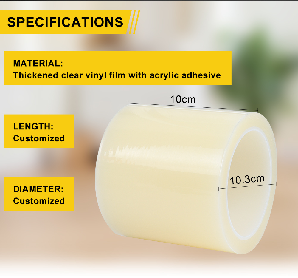 Customized Length Clear Plastic Protective Film PE Sheets For Surface Protection