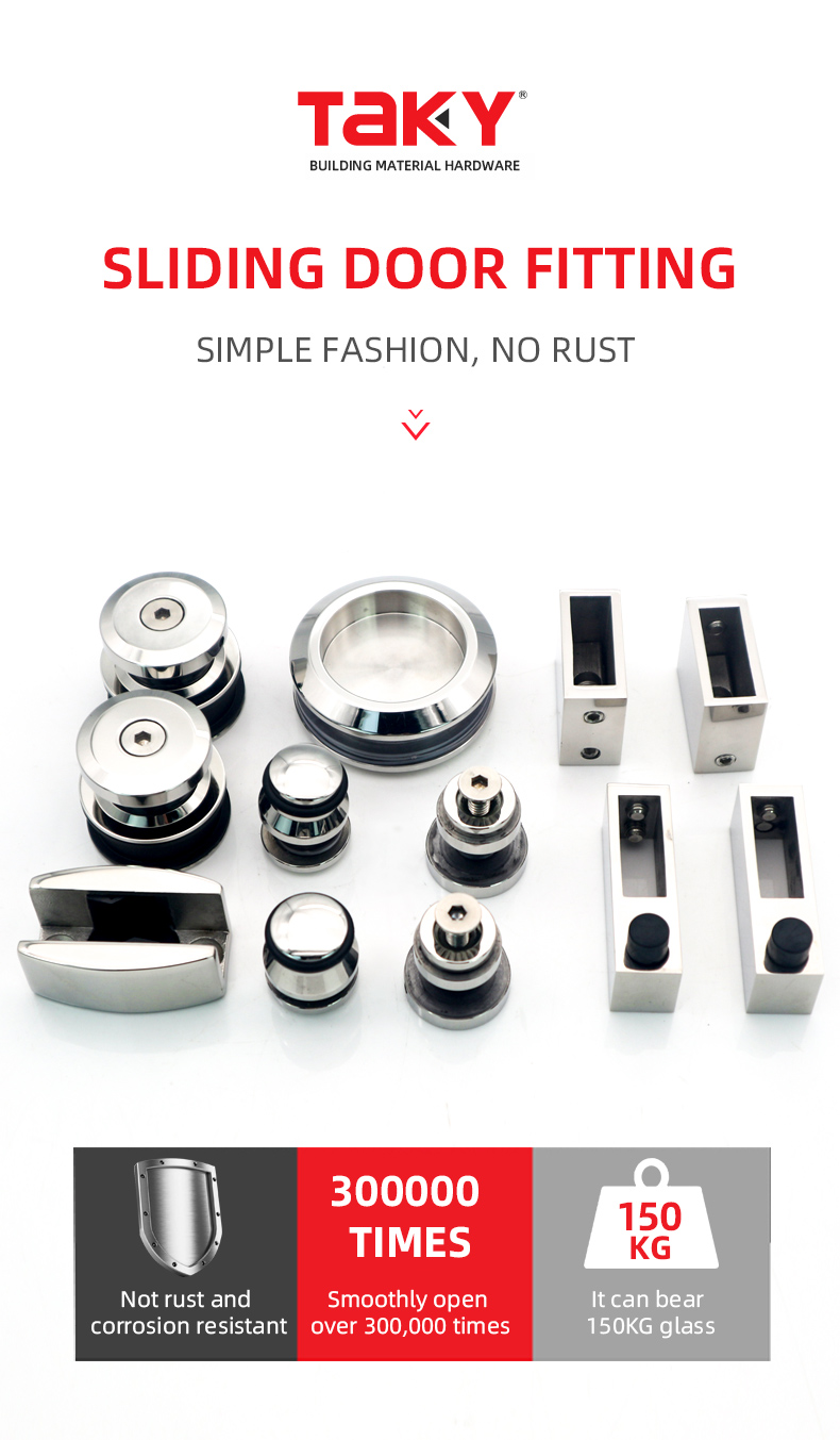 Frameless Shower Door Hardware Glass Bathroom Screen with Highly Resistant Properties