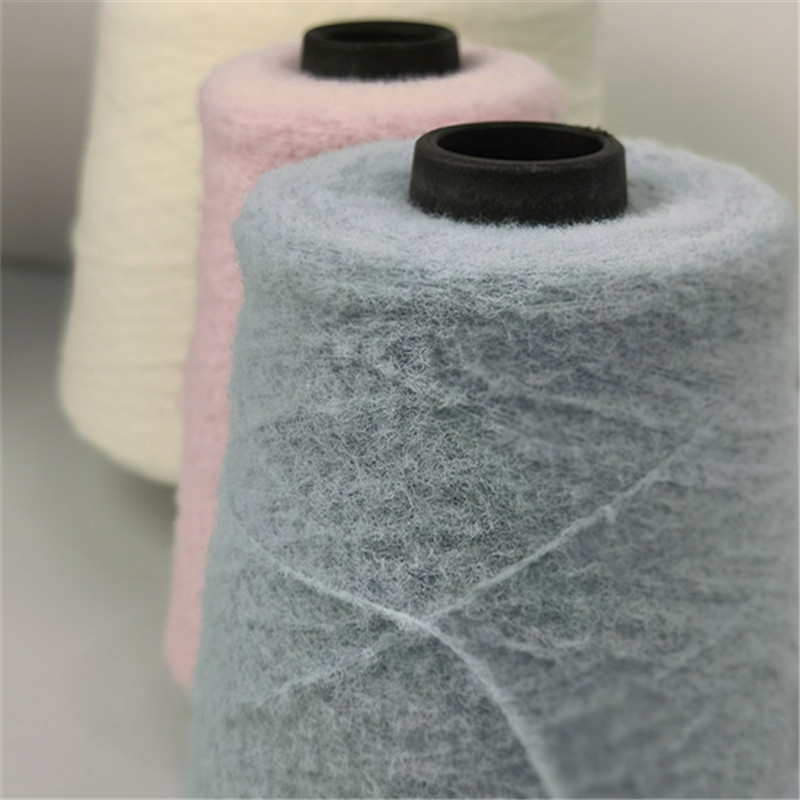 Stock lot yarn dyed 1/13NM 100% nylon fluffy imitated mink yarn