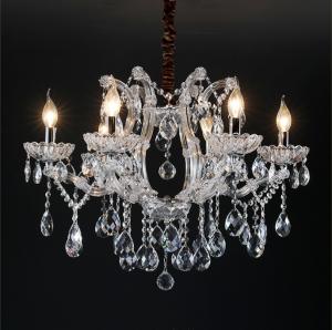 China LED E14 Crystal Candle Chandelier 5 To 10m2 High Light Transmittance on sale