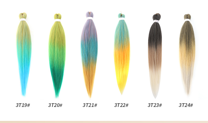 Material Ombre Crochet Braiding Hair Expression Pre Stretched Hair With 100g Weight
