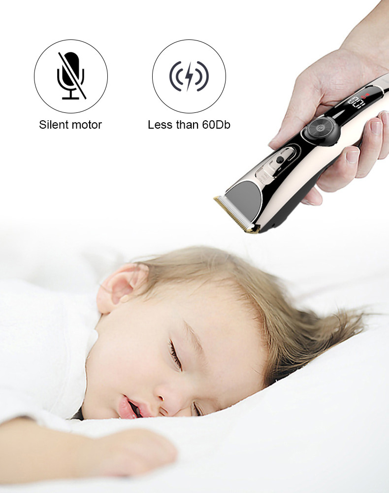 2200mAh Electric Hair Trimmer , 100v-240v Waterproof Clippers Rechargeable