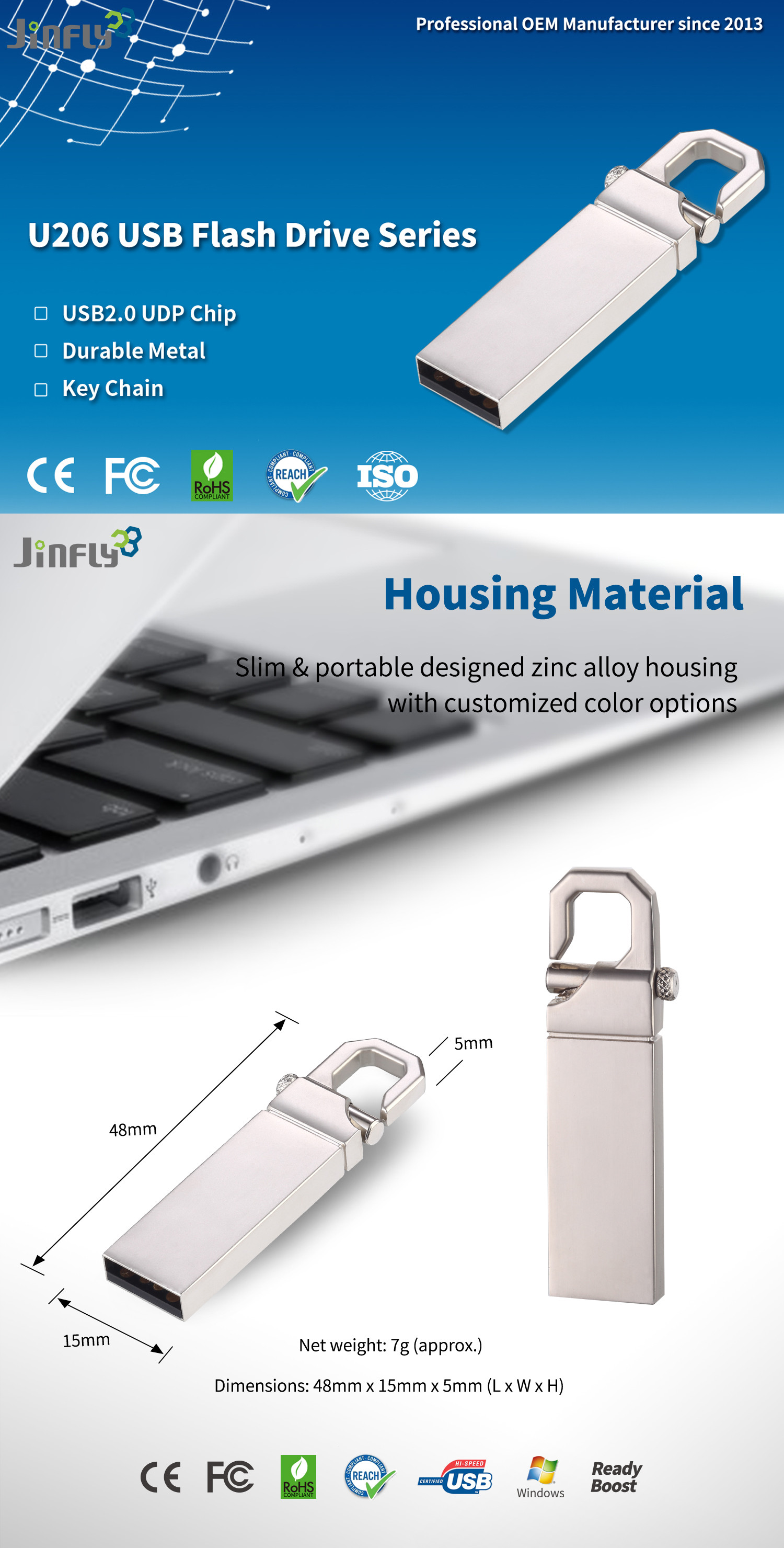 ISO45001 Approved Keychain USB Drive 2.0 3.0 16gb 32gb 64gb