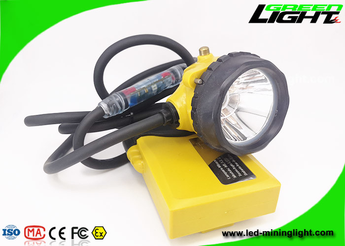 10.4Ah 25000lux Miners Led Light Corded Cable Aluminum Cup MSHA
