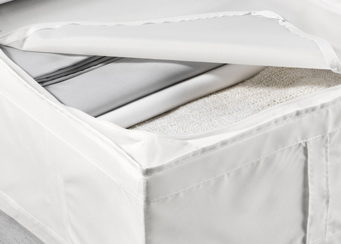 Puting Portable clothes storage bag customized sorting dust cover blanket Oxford Fabric White purple 93*55*19cm
