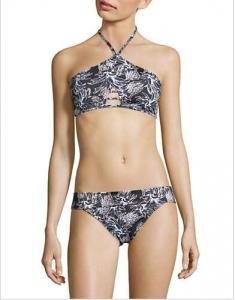 Buy cheap DESIGN LAB LORD &amp; TAYLOR Floral Halter Swim Top product