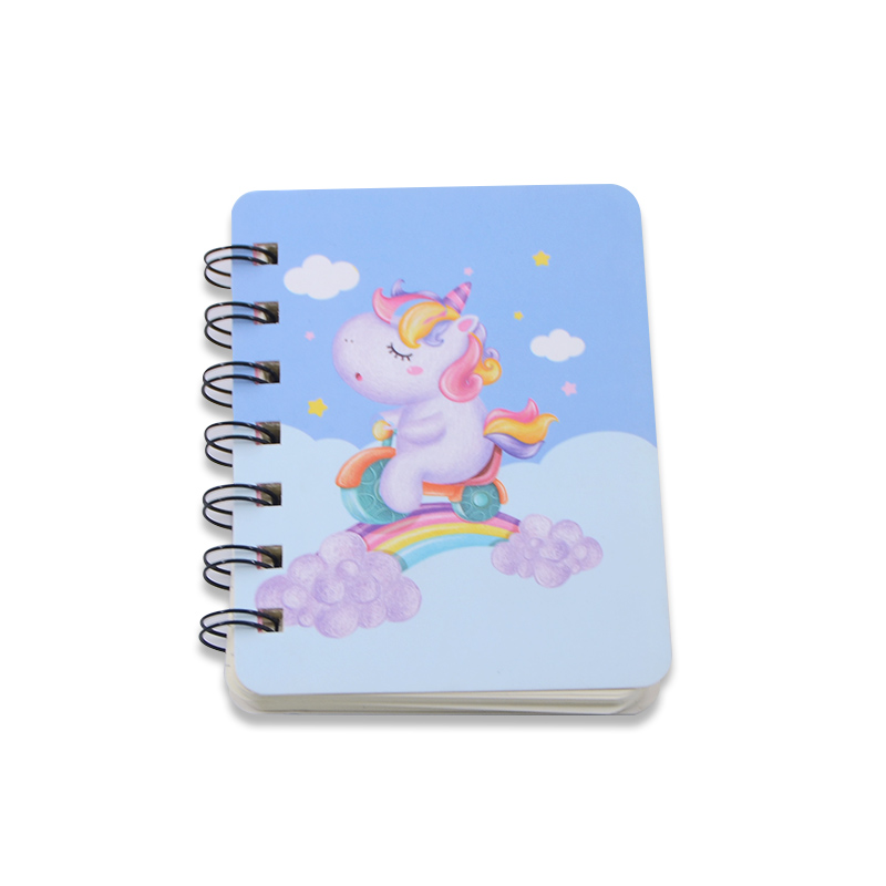 30 Sheets Inner Pages Custom Printing Spiral Student Notebook with Cute Cartoon Design