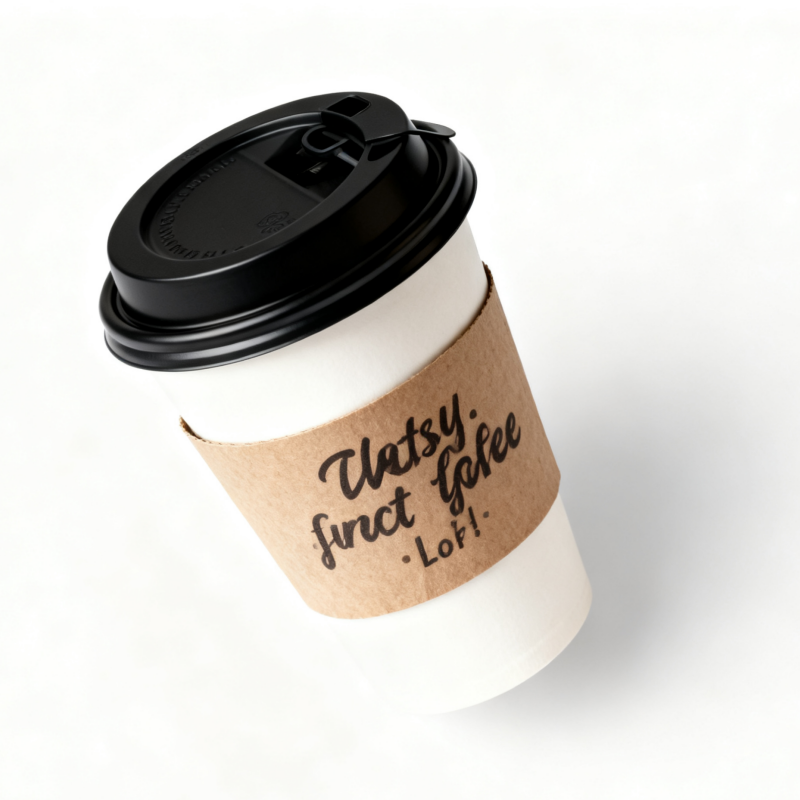 Customized logo for disposable single and double wall coffee paper cups