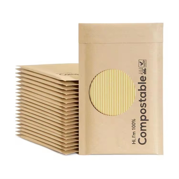 Self Adhesive Seal Kraft Paper Mailer Envelope Bags Brown White Customized