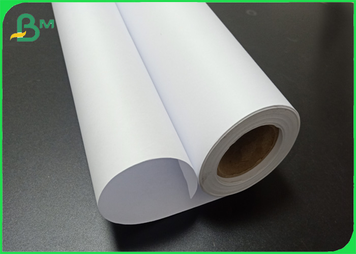 80g White CAD Plotter Paper Roll For Engineering Design Drawing