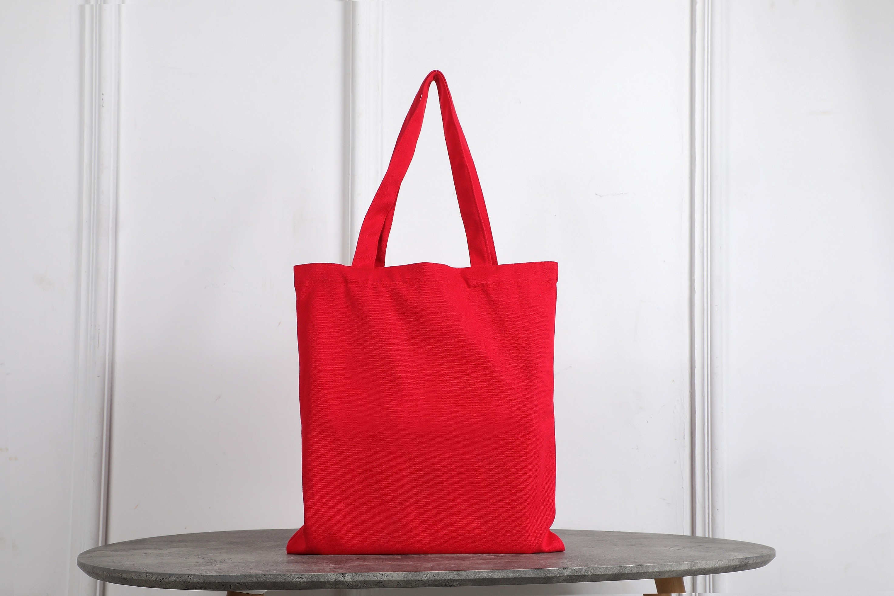 100% Cotton Tote Canvas Shoulder Bag Reusable Costom Designed handle bag