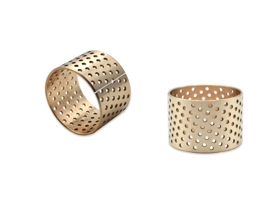 Perforated 60x65x50mm Bronze Plain Bearing Cusn8 Collar Bush