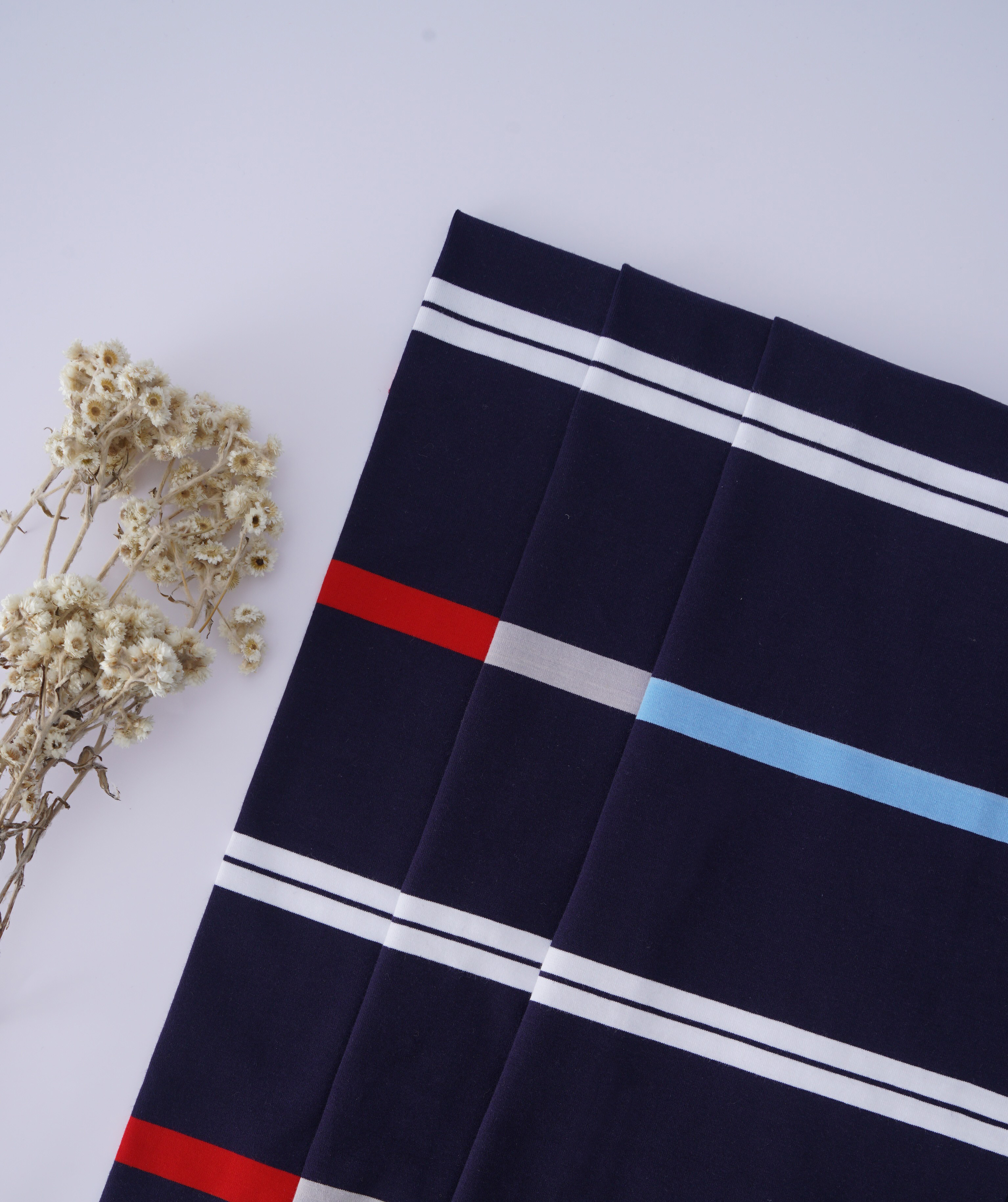 Wear-Resistant And Breathable Crisp Cotton ​Striped Material Fabric For Polo Shirt