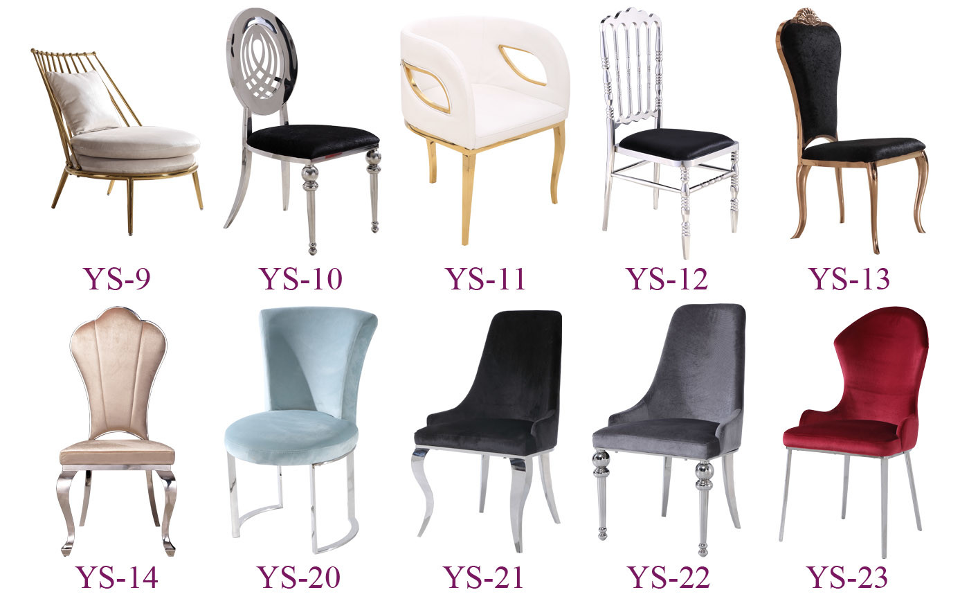 Glass Stainless Steel Dining Table Base Suppliers in Chinese Factory (YS-6)