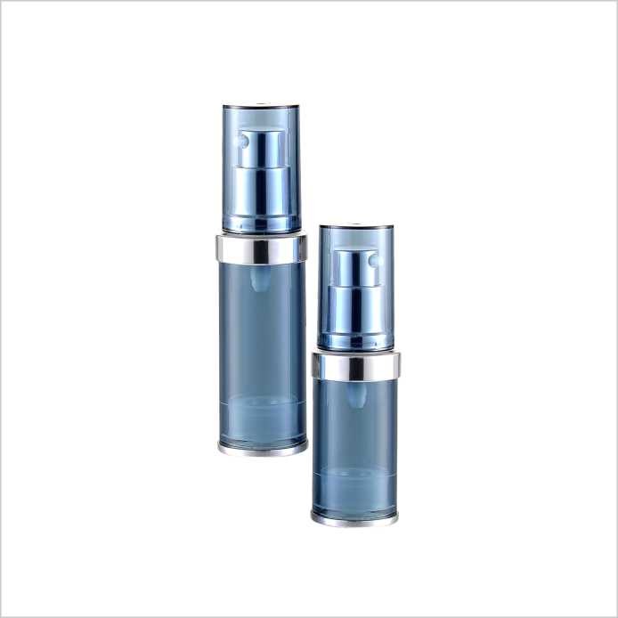 15ml 30ml Cosmetic Airless Bottle Silver Collar 50ml Cosmetic Containers Airless Pump Bottle