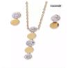 Buy cheap Female Stainless Steel Jewelry Set High Drop Shaped Rhinestone Jewelry Necklace from wholesalers