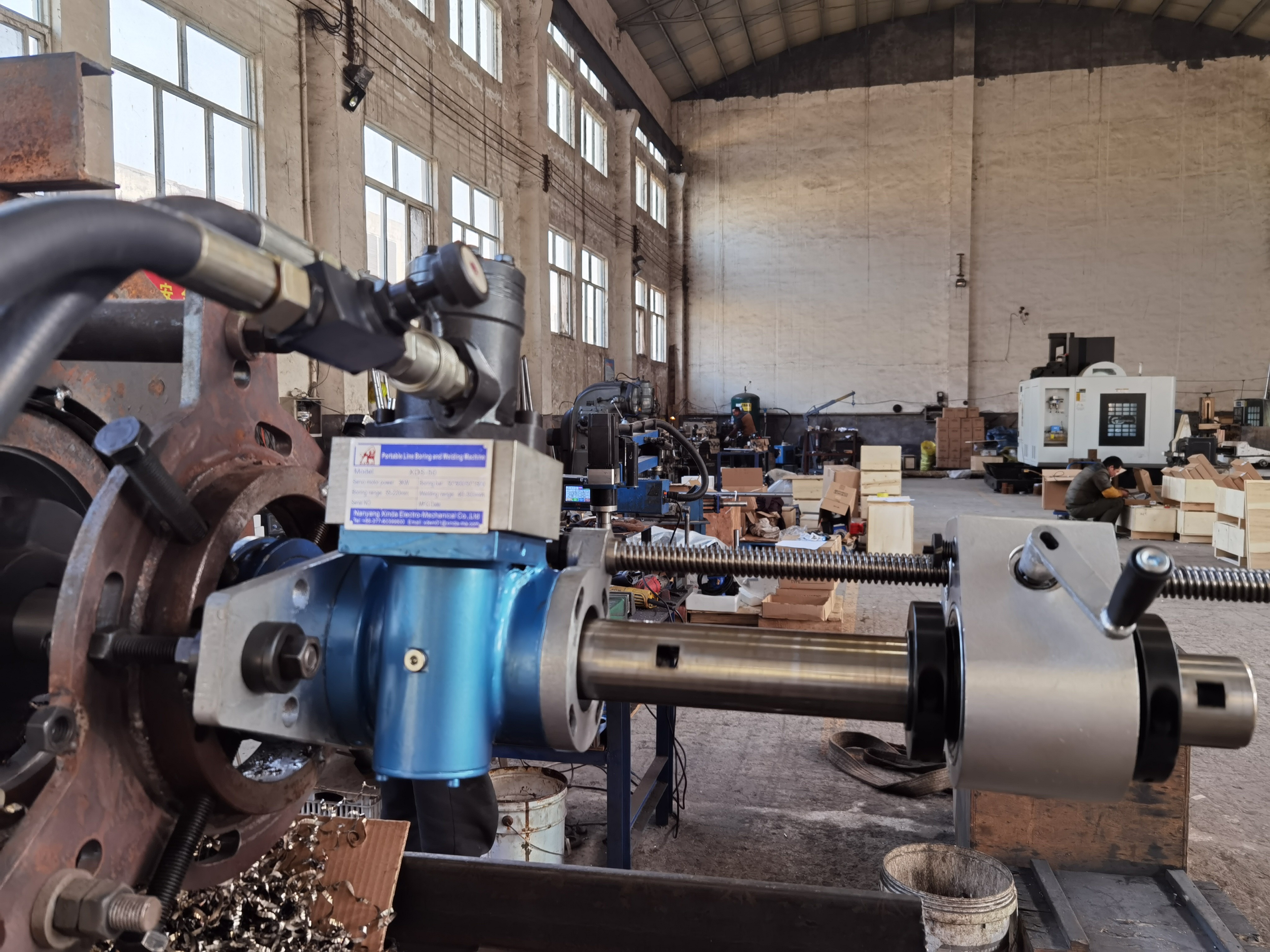 Ce 3kw Remote Control Hydraulic Line Boring Machine 95-800mm