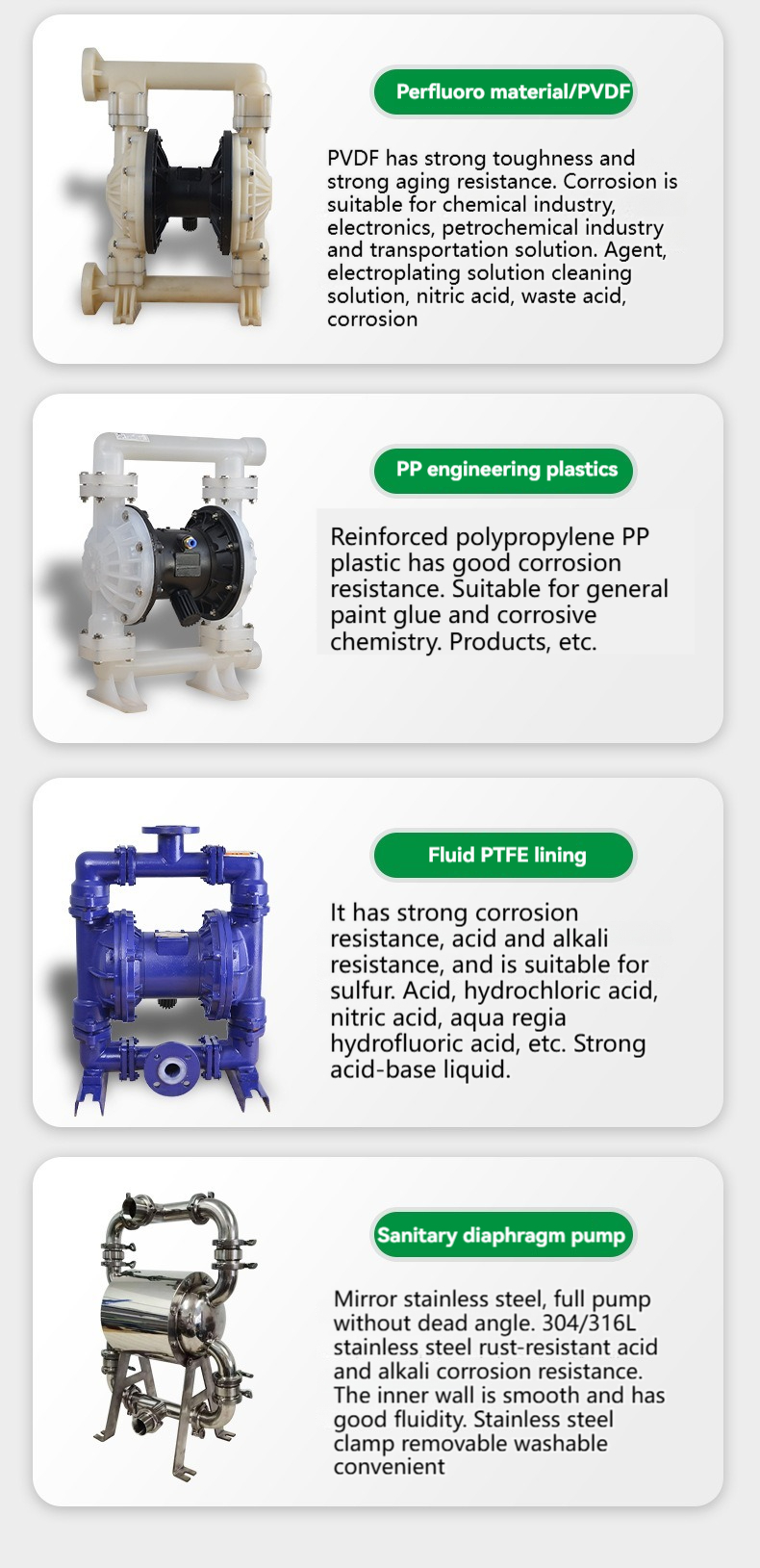 Aluminum Alloy Pneumatic Diaphragm Pump QBY3-40L Corrosion Resistant Reciprocating