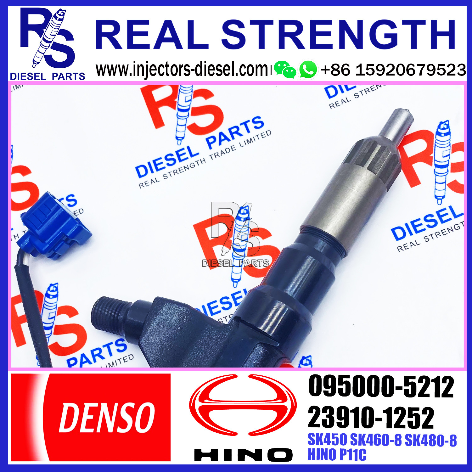 common rail injector 095000-5212 for HINO P11C 23910-1252