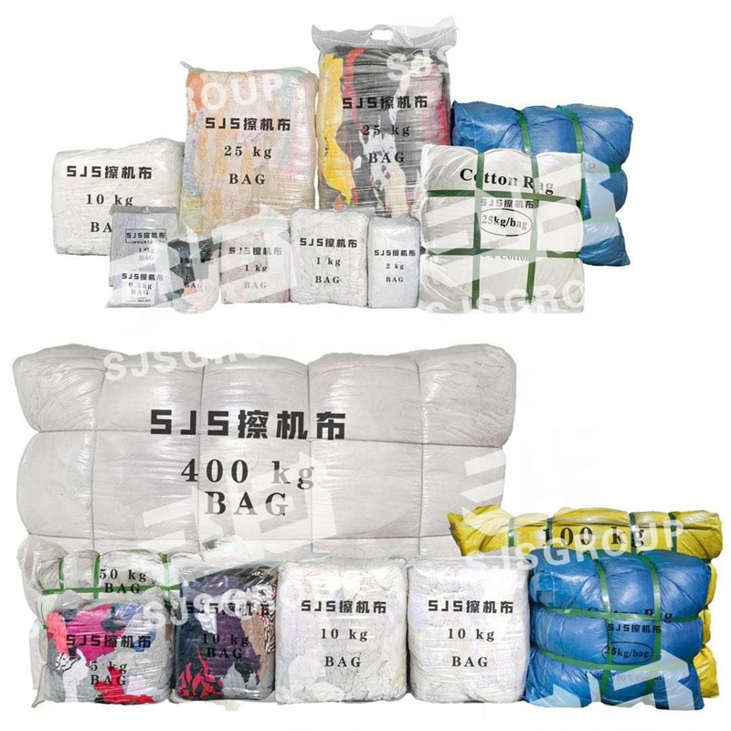 Mixed Color 100% Cotton T Shirt Industrial Wiping Rags Cutting Used Clothes Cotton Cleaning Cloth Rags