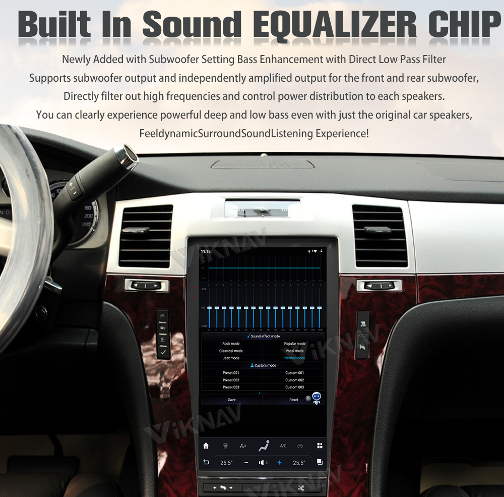 Viknav Car Radio For Cadillac Escalade (2008-2012) 13.6 inch Android Auto Car Radio Upgrade Wireless CarPlay Stereo