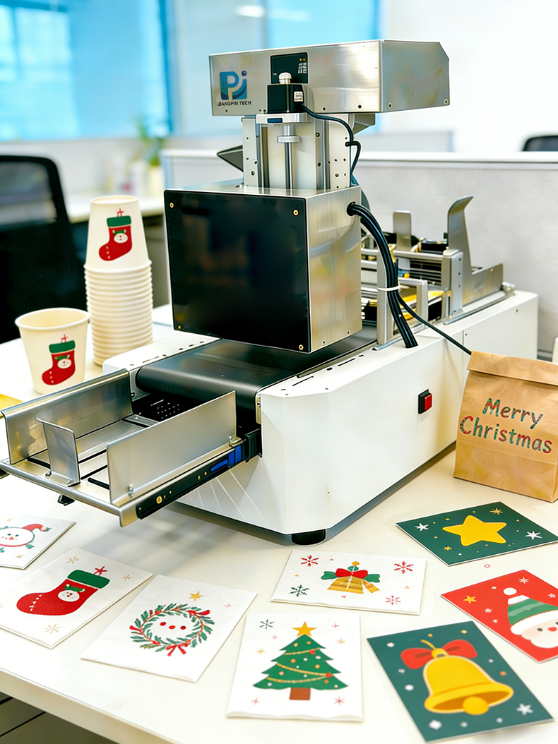 Desktop Inkjet Printing Machine High-Speed Single Pass Digital Printer For Coffee Cups Napkins Kraft Paper Bags