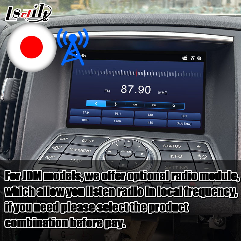 GPS Navigation NISSAN Multimedia Interface Android Carplay 1.8G For Infiniti G37 G25