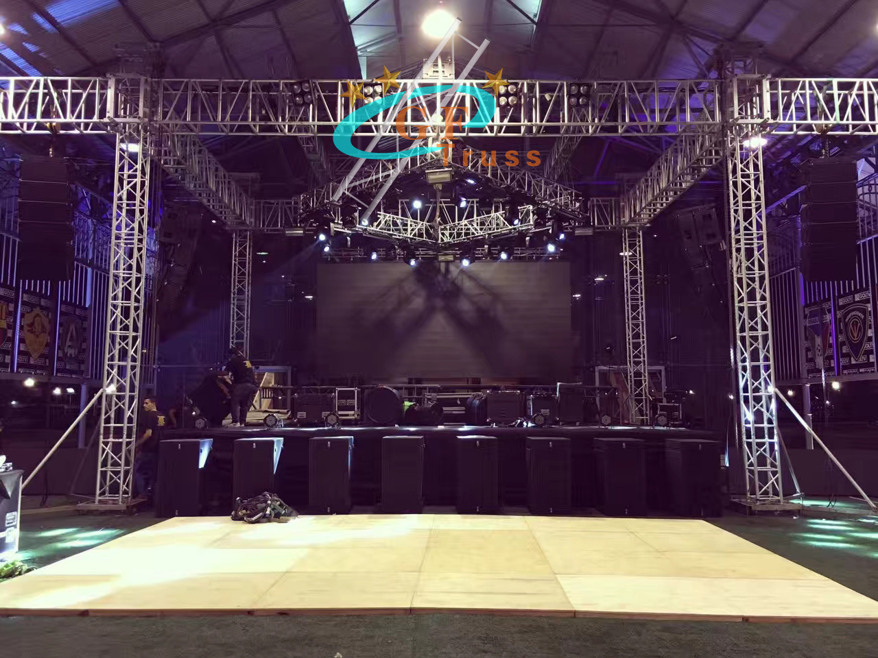 14M Safety Span 6082 Aluminum Stage Truss For Hanging Displays