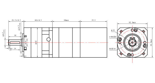 NEMA 17 Gearbox 5:1 Stepper Motor With Encoder 2.0A For Automation Equipment