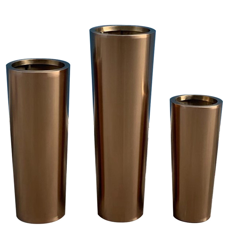 Outdoor and indoor garden decorative round flower pots metal planter