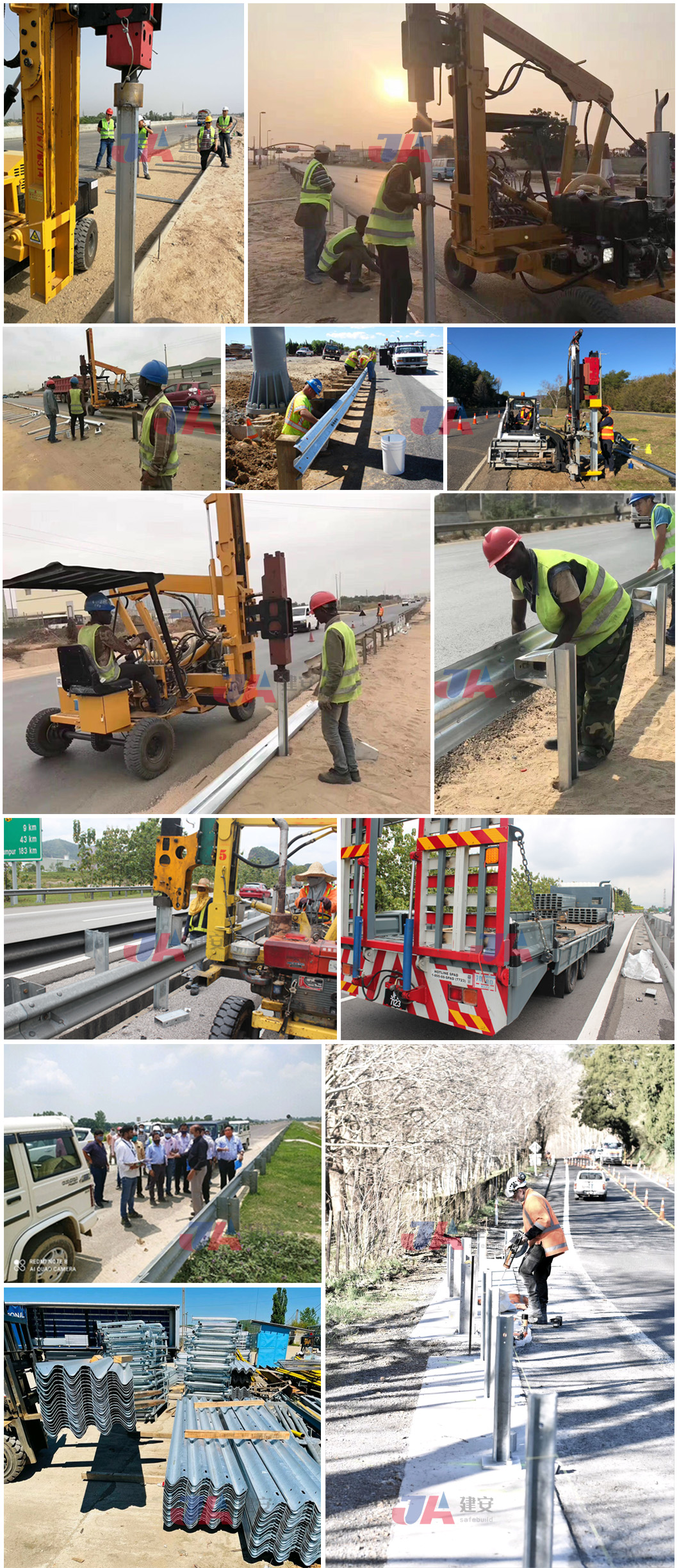 Road Traffic Safe W Beam Highway Guardrail with Hot Dippe Galvanized Coating Sale