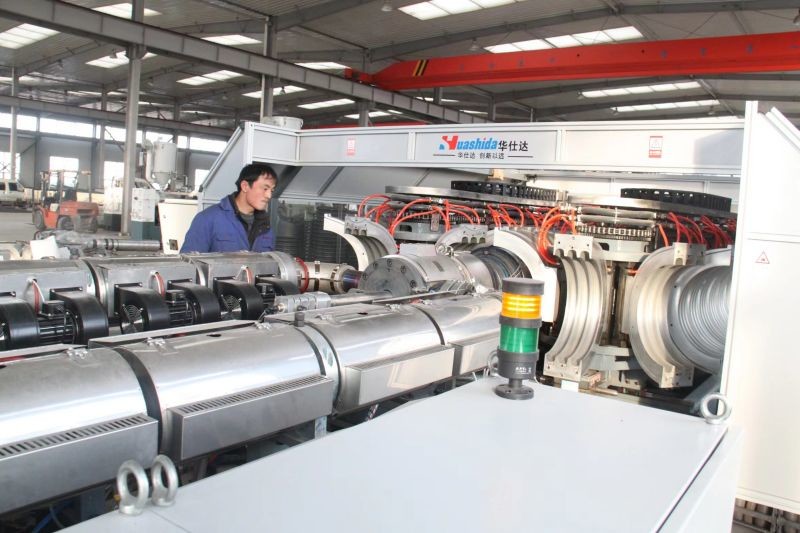 Double Screw HDPE Hollow Wall Corrugated Pipe Extrusion Machine 8-32mm 16-63mm