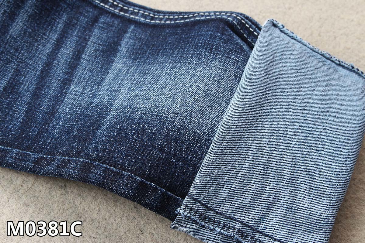 11 Ounce Cross Hatch Cotton Polyester Denim Fabric Slight Elastic For Mens Jeans