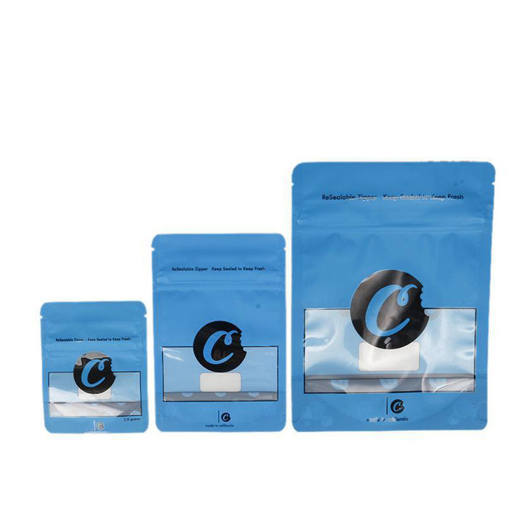 3.5g Mylar Self Sealing Bags For Cookies Resealable Custom Logo