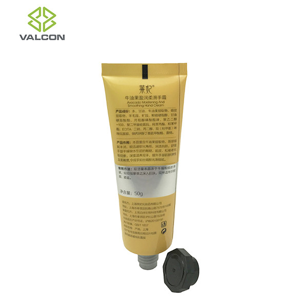 Yellow ABL Cream Tube Packaging Octagonal Cap Decorated 50 ML Capacity