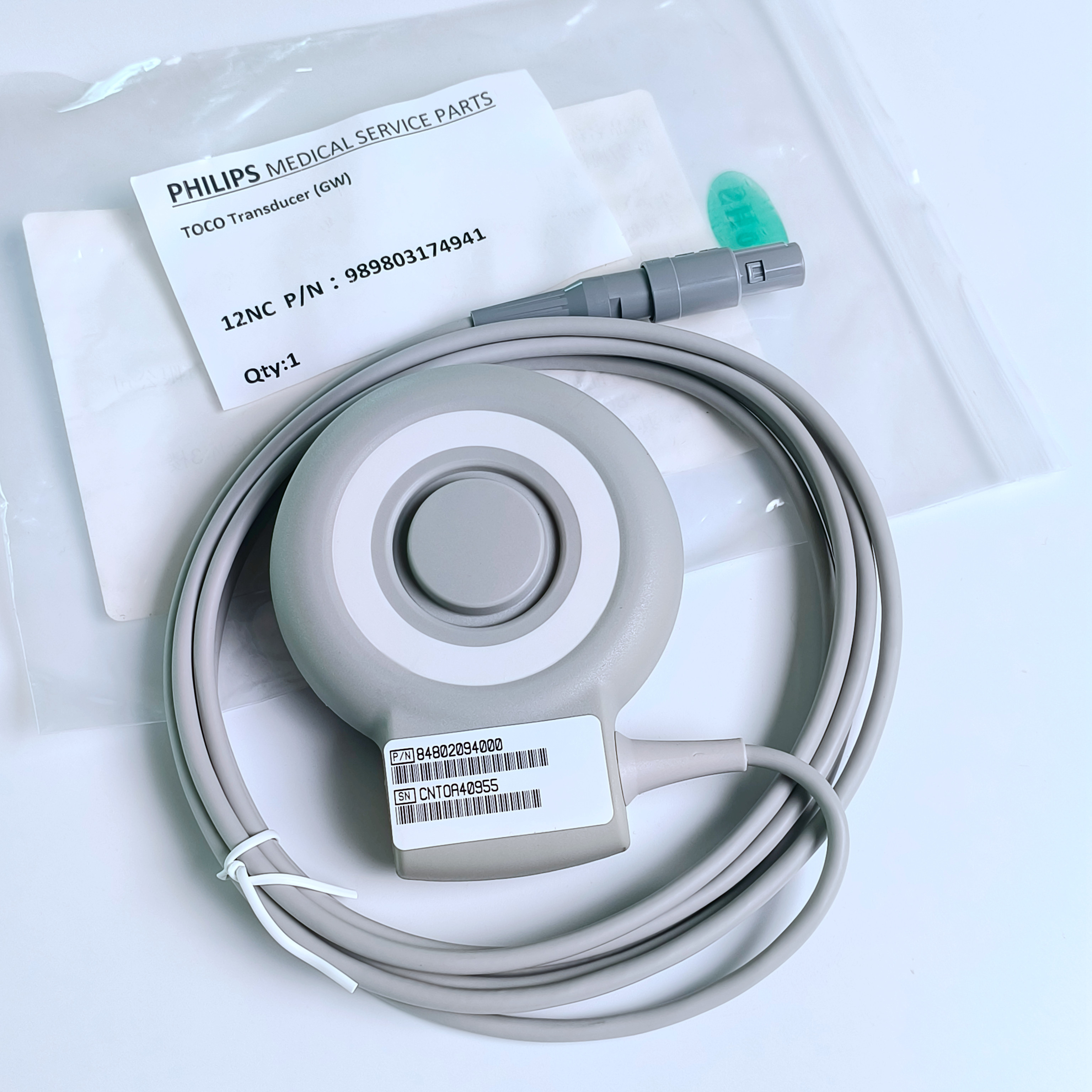 PHILIP Original Goldway MEDICAL SERVICE PARTS 6pin TOCO Transducer GW P/N 989803174941