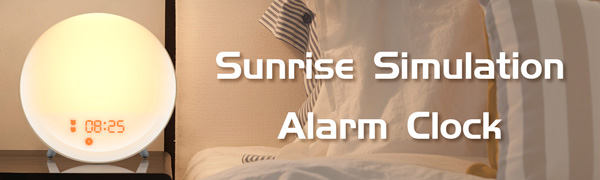 Snooze Colored 30 Levels Wake Up Alarm Clock Light Sunrise Simulation Sunset Fading