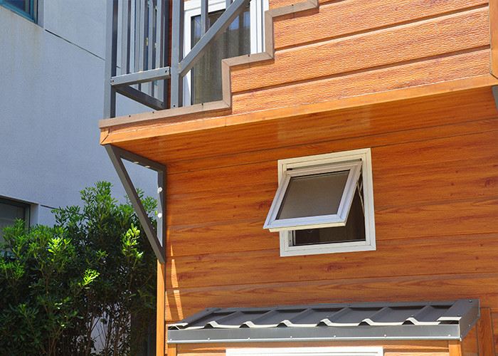Mountaineer Tiny Home with Rooftop Deck the best tiny homes airbnb in light gauge steel framing system