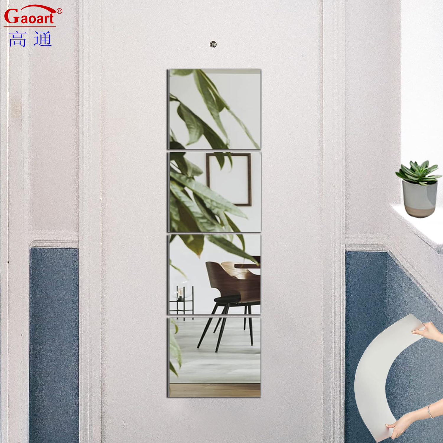 2mm Plastic Flexible Sliver Sheet Adhesive Acrylic Mirror Board for Custom Home Decor