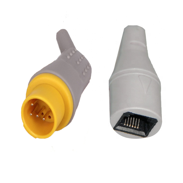 Grey IBP Adapter Cable Compatible For SCL 4pin Monitor To Abbott Transducer
