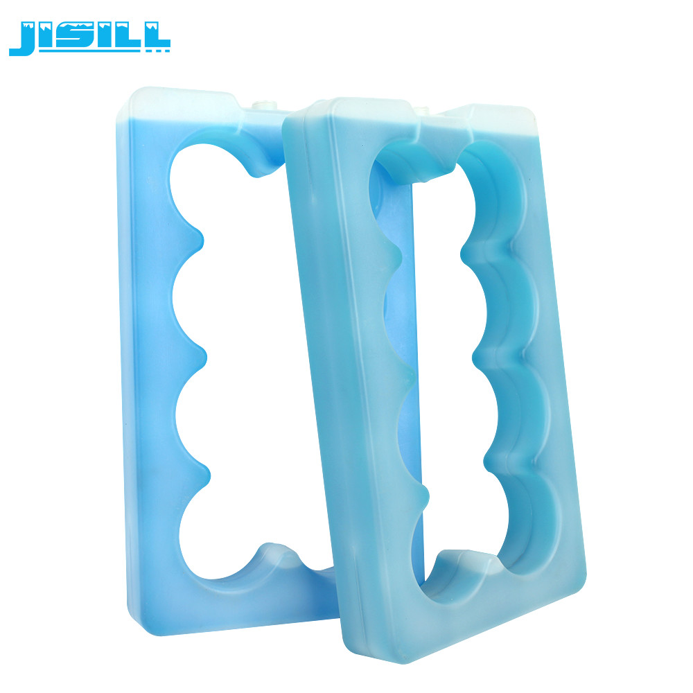 FDA Material HDPE Plastic Large Ice Eutectic Cold Plate Ice Bag With Handle