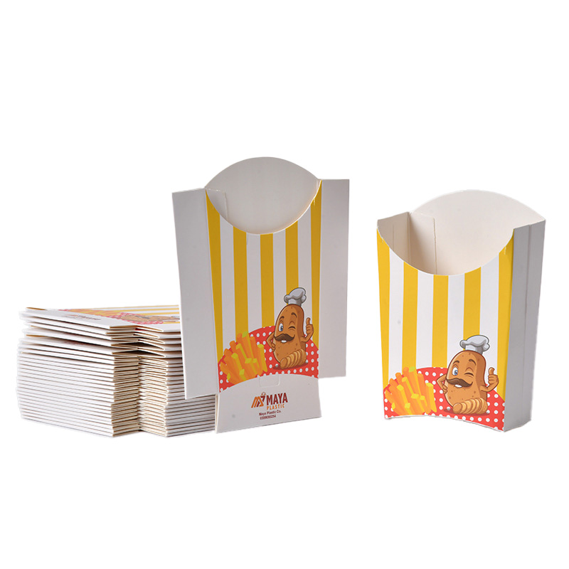 Custom Recyclable French Fries Carton Food Package Boxes Packaging