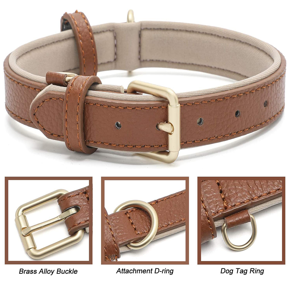 Soft Vegan Genuine Leather Dog Rolled Pet Collar Leash In Bulk Premium Quality