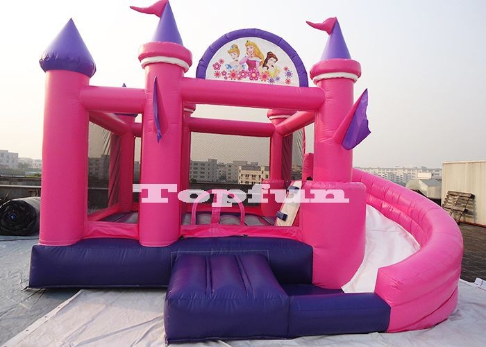 Kids Funny Yellow Inflatable Jumping Castle WIth 0.55mm PVC Tarpaulin