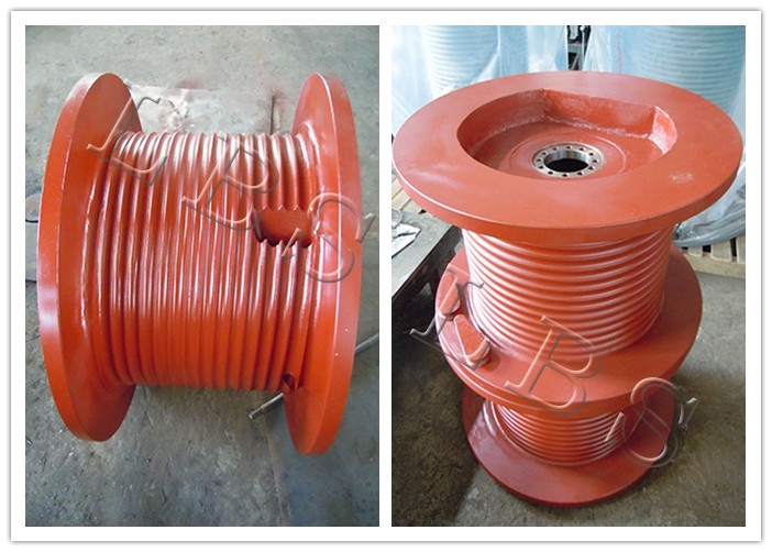 SS355 Material Grooved Winch Drum Wire Rope Hoist Drum Design Customized