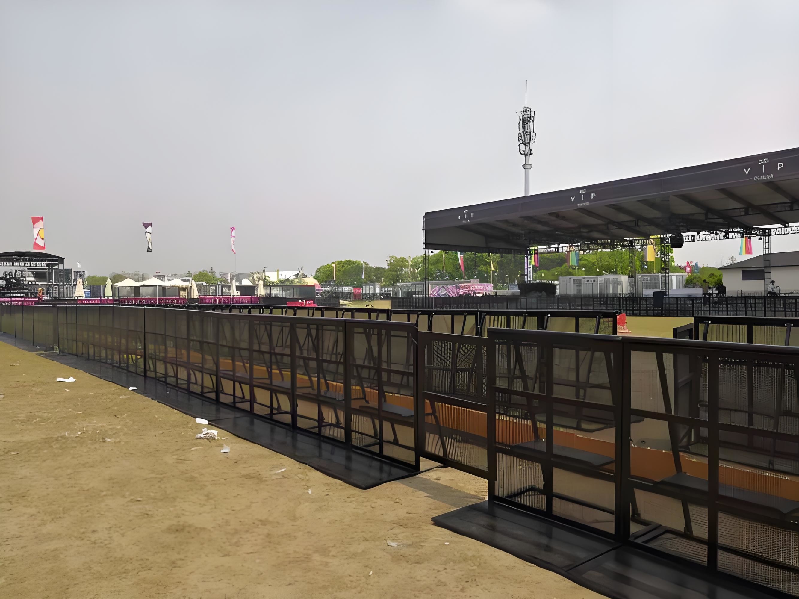 Aluminum Folding Crowd Control Barrier Portable Event Protect Concert Barricades